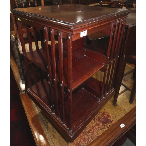 485 - A mahogany revolving bookcase, 20