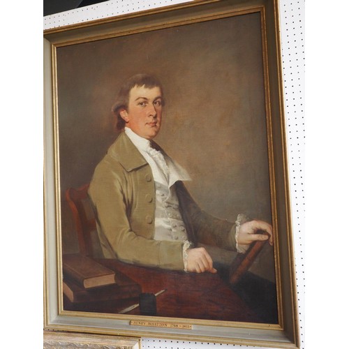 388 - A late 18th century English school oil on canvas portrait of Henry Whatton, 35