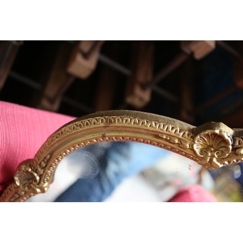 456 - A gilt metal framed wall mirror