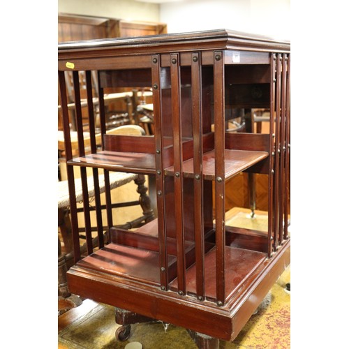 485 - A mahogany revolving bookcase, 20