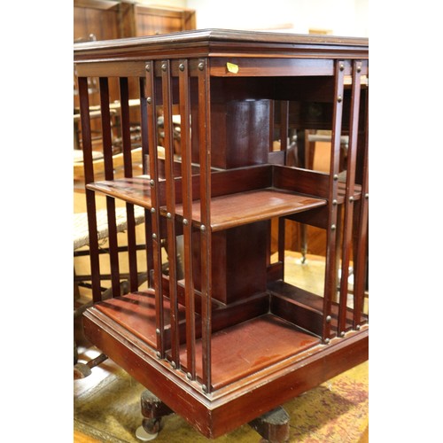 485 - A mahogany revolving bookcase, 20