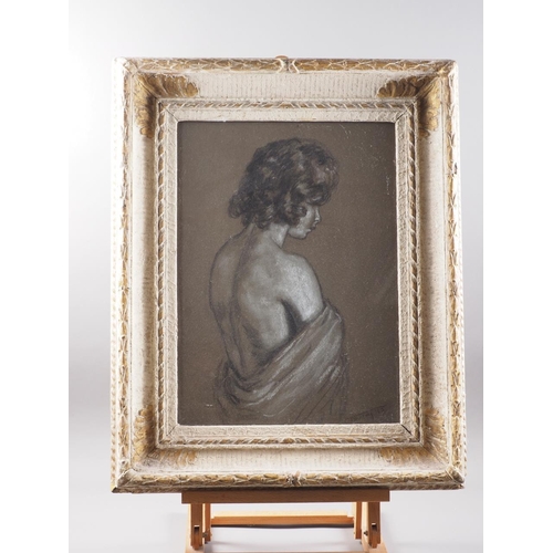 228 - J Darling: A 1960s three-quarter length pastel study, portrait of an unknown woman, 18