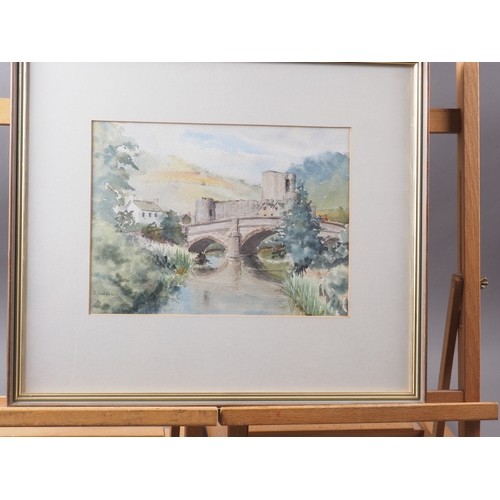 235 - M Jay: a watercolour study, stone sink, in strip frame, and Dennis Harrison: watercolour study, Sken... 