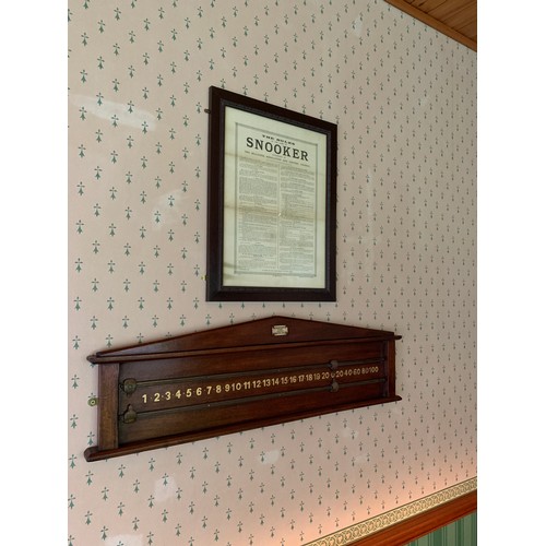 261 - A Cox and Yemen late Victorian mahogany billiard table, on faceted supports, complete with cues, res... 