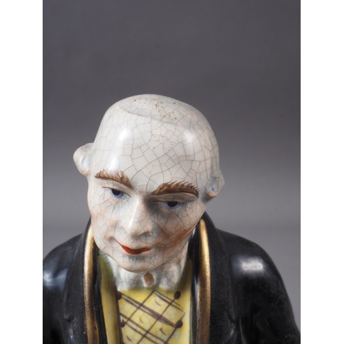 10 - A 19th century Staffordshire figure of James Sadler, balloonist, 9 1/2