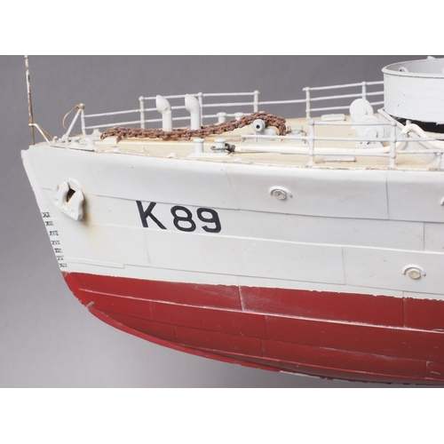 128 - A remote controlled model K89 HMS Guillemot patrol vessel, 34 1/2