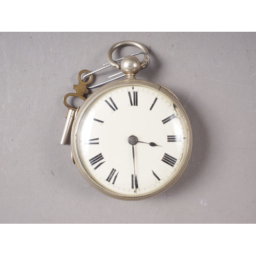 176 - An early 19th century silver cased pocket watch