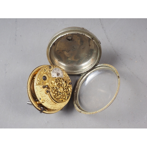 176 - An early 19th century silver cased pocket watch