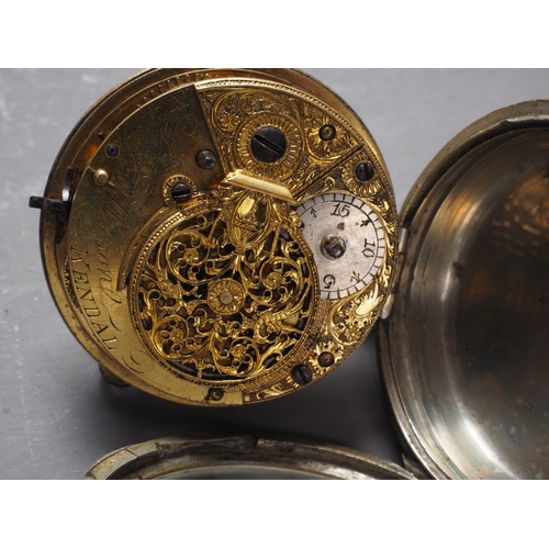 176 - An early 19th century silver cased pocket watch