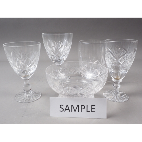 47 - A cut glass part table service and other glass