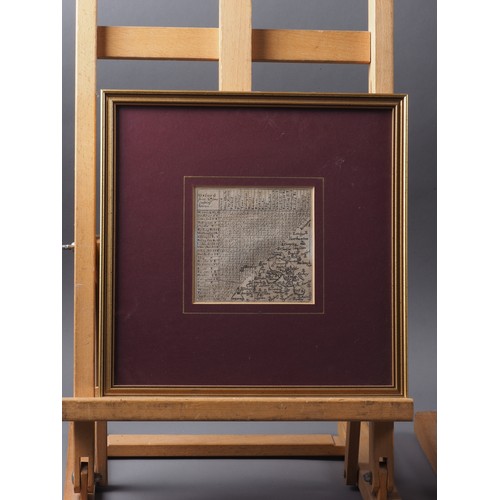 217 - A 1644 Langeren/Jenner map of Oxford Shire with distance chart, in gilt frame, a 1720 T Cox distance... 