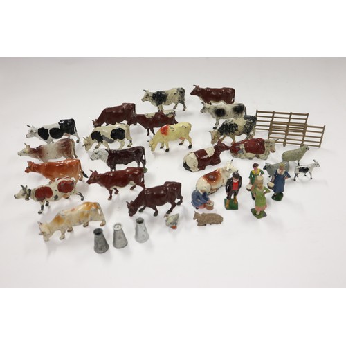 133 - A collection of lead farm animals, etc