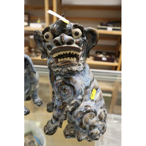 83 - A pair of Chinese mottle glazed Dogs of Fo, 10