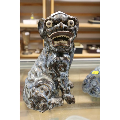 83 - A pair of Chinese mottle glazed Dogs of Fo, 10