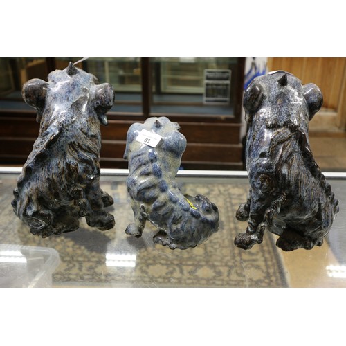 83 - A pair of Chinese mottle glazed Dogs of Fo, 10