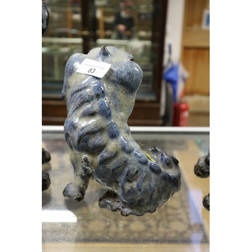 83 - A pair of Chinese mottle glazed Dogs of Fo, 10