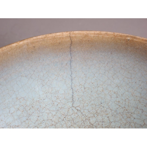 108 - A Chinese, porcelain lavender splashed bowl, 7 1/2