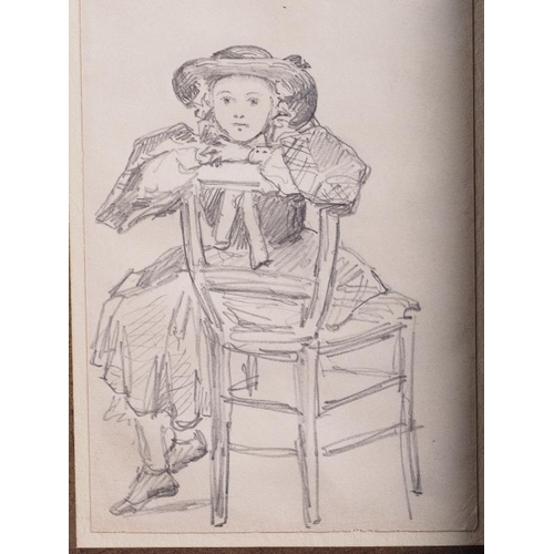 475 - A 19th century pencil study, 