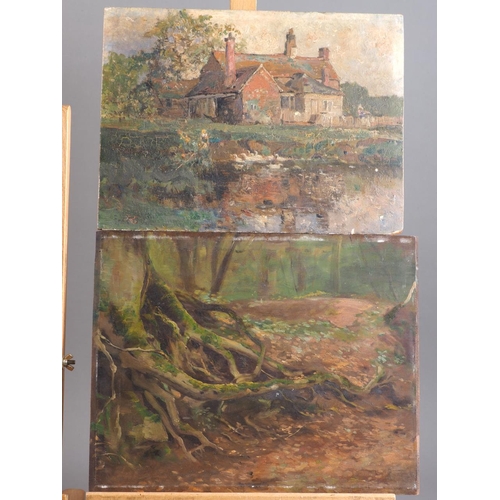 482 - ...Hasley Dean: an early 20th century oil on panel landscape with river, 12