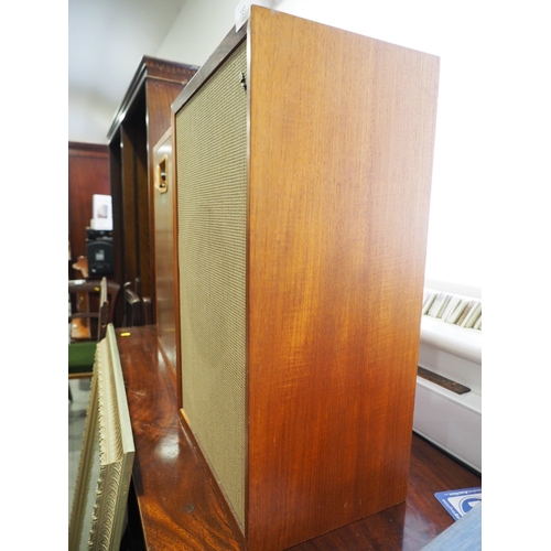 151 - A pair of Tannoy speakers in teak cases, Ref No LSU/HF/3L2G/BU, 15