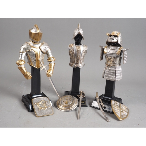 202 - A set of three Franklin Mint die-cast armour 