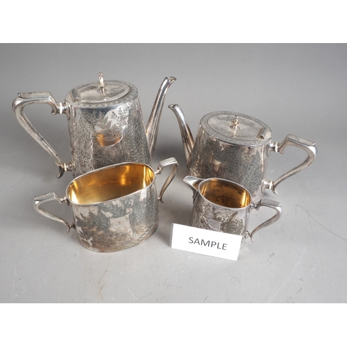 294 - An EPBM teaset, a silver plated teaset, cased plated flatware and other plated items