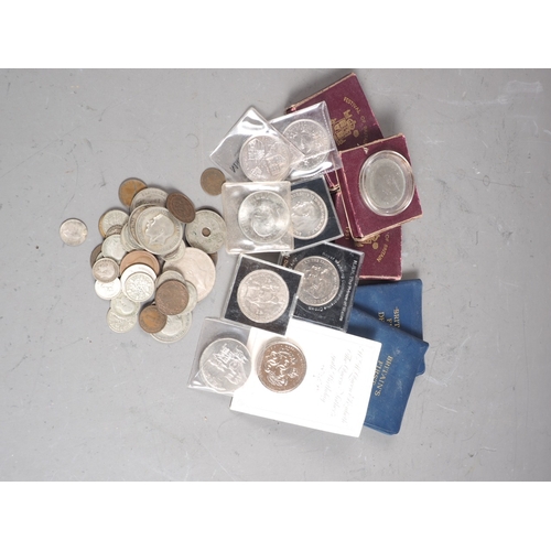 366 - A collection of coins, mostly GB pre-decimal, and a number of crowns