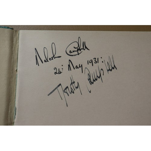 267 - An autograph album with signatures of Sir Malcolm Campbell and Lady Dorothy Campbell  dated 24th May... 