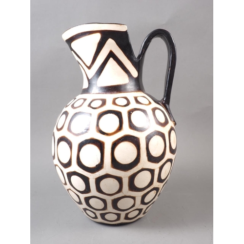 1 - A South American? pottery jug with geometric designs, 11