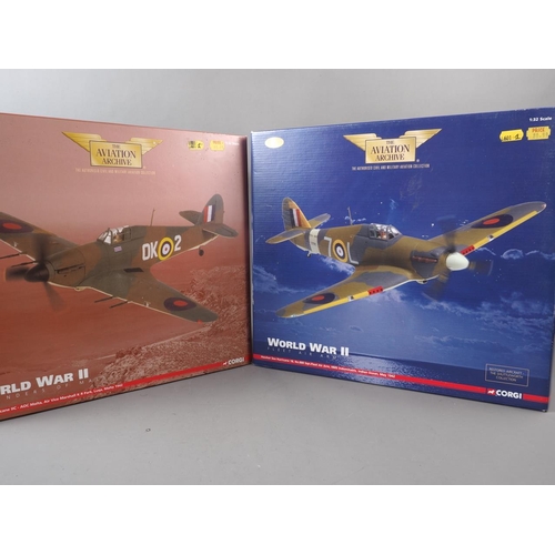 156 - Two Aviation Archive 1:32 scale, limited edition models, Hawker Sea Hurricane 1B, no 880 squadron an... 