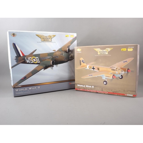 162 - Two Aviation Archive 1:72 scale model, Junkers Ju88A-10, boxed with Certificate of Authenticity, and... 