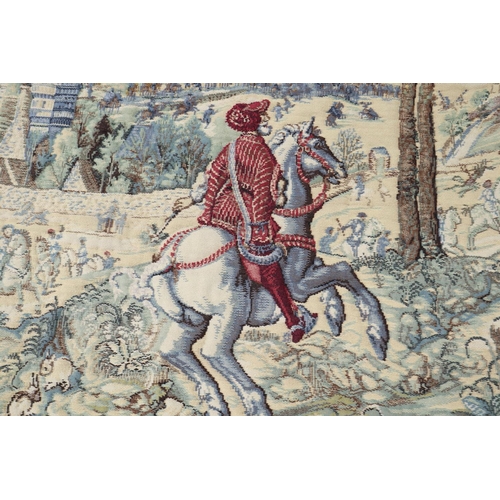 201 - A Brussels woven tapestry panel from the Maximillian hunting series, 56