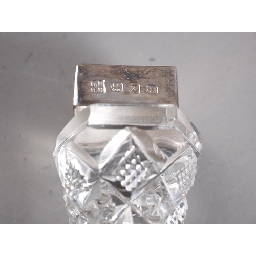 233 - A pair of cut glass and silver mounted knife rests, in fitted box