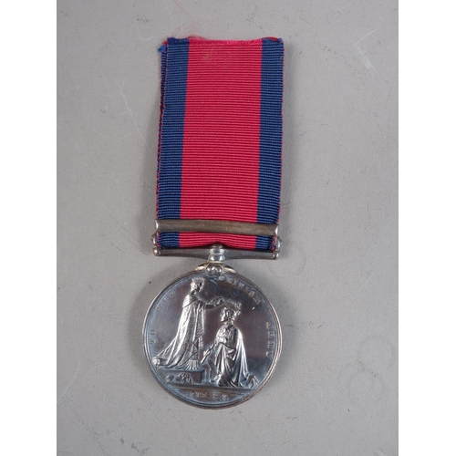 A military General Service medal 1809, awarded to Gunner William ...