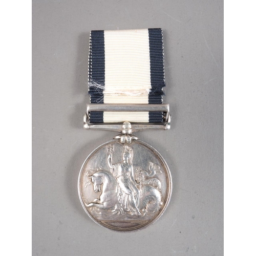 299 - A naval General Service medal 1848, awarded to James Finnie HMS Caesar, with Basque Roads bar, and a... 