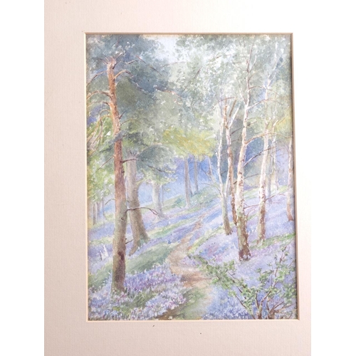 371 - M R Bates: three watercolours, landscapes, and three others, in strip frames