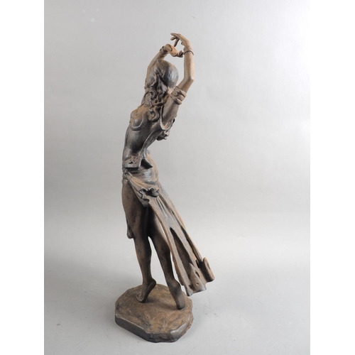 183 - An Art Deco cast iron figure of a Turkish dancer, 19