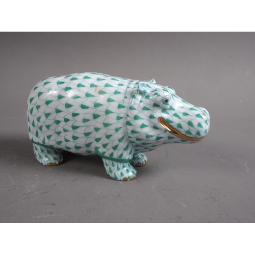 2 - A Herend hippopotamus, 4 1/2