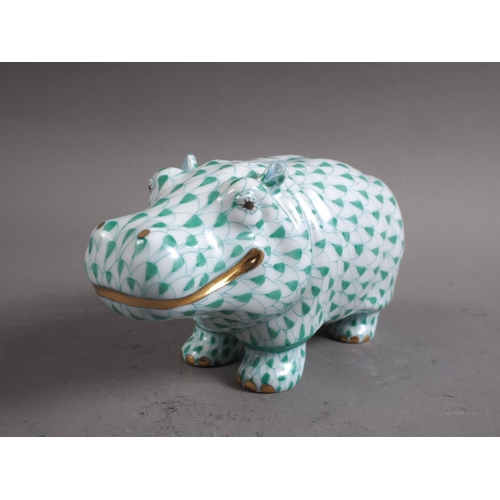 2 - A Herend hippopotamus, 4 1/2