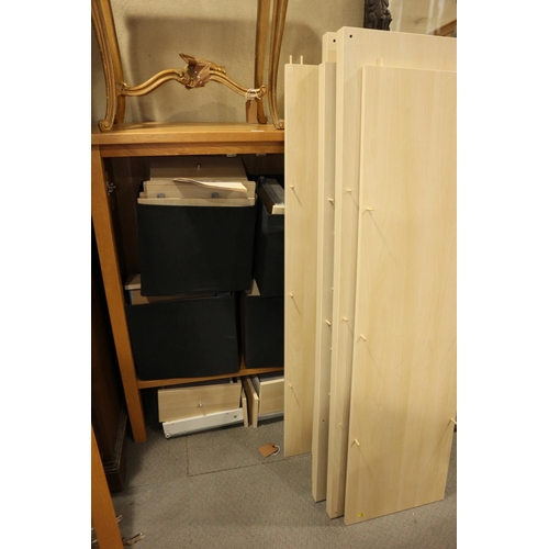 527 - An Ikea Kallax storage unit with numerous drawers, 55