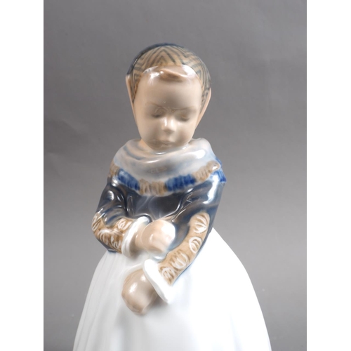 6 - A Royal Copenhagen figure of a standing Amager girl, No 1251, 8