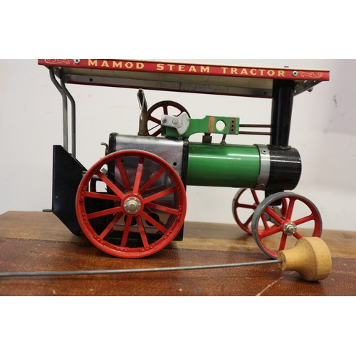 155 - A Mamod steam engine tractor, in box (missing some components)