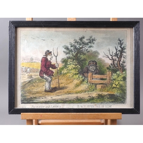 332 - An early 19th century hand-coloured etching, 