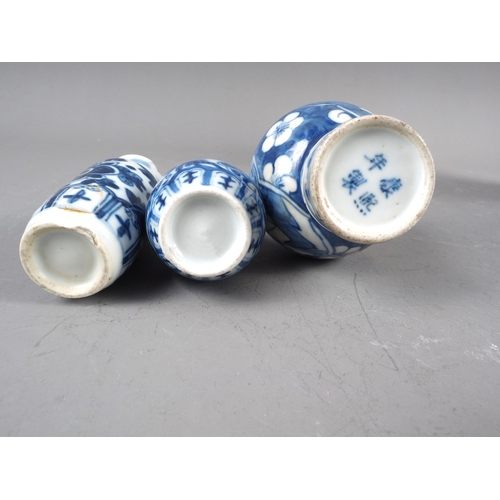 75 - A pair of Chinese porcelain crackle ware vases with figure decoration, 8