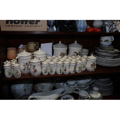 42 - A set of Flower Fairies storage jars, cruets, etc, and other table china, various