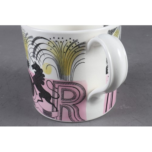 54 - A  Wedgwood 1953 commemorative mug, designed by Eric Ravilious, a Royal Copenhagen model of a cat, N... 