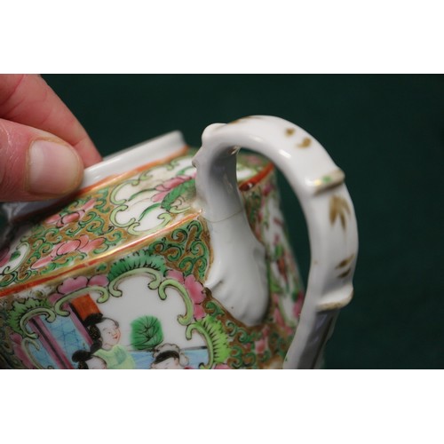 76 - A Canton enamel teapot, 5 1/2