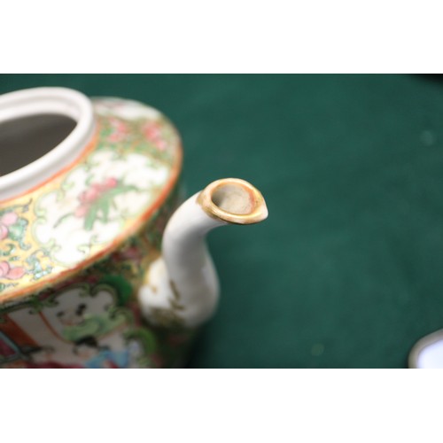 76 - A Canton enamel teapot, 5 1/2