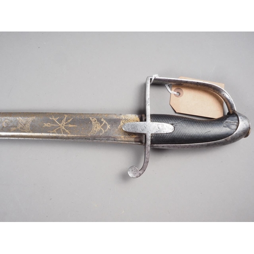 A British 1788 pattern Light Cavalry trooper's sword, the blade marked ...