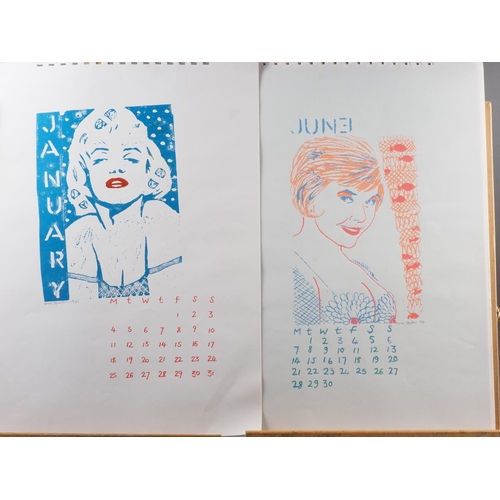 323 - Ivor Sexton, 1981: a set of twelve screen print calendar pages, signed limited edition, 127/180